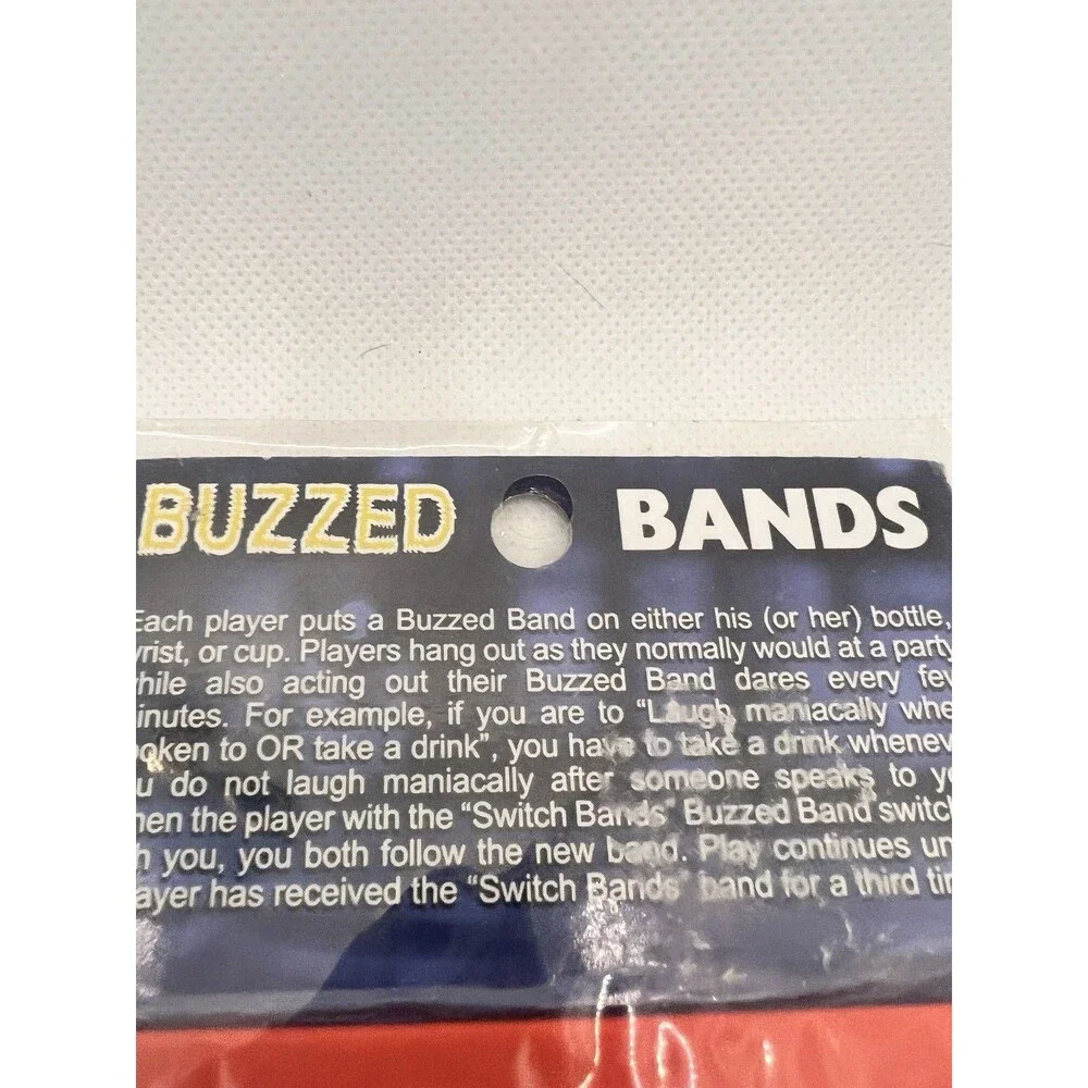 Buzzed bands - Drinking Game ice breaker drink wine marker bracelet party fun